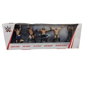 WWE 5pk Micro Collector 2.5" Figures Undertaker Rock Cena Braun Roman